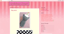 Desktop Screenshot of goddesscloset.blogspot.com