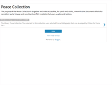Tablet Screenshot of peacecollection.blogspot.com