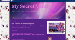 Desktop Screenshot of mysecretvanity.blogspot.com