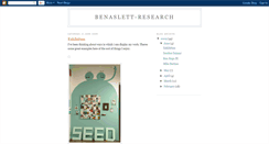 Desktop Screenshot of benaslett-research.blogspot.com