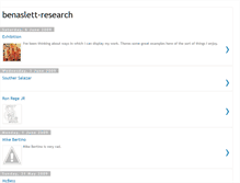 Tablet Screenshot of benaslett-research.blogspot.com