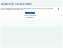 Tablet Screenshot of equipamentosparaespionagem.blogspot.com