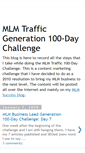 Mobile Screenshot of mlmtraffic100daychallenge.blogspot.com