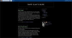 Desktop Screenshot of daveclayblog.blogspot.com