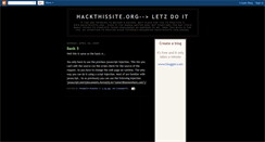 Desktop Screenshot of hackthissitetutorial.blogspot.com