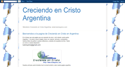 Desktop Screenshot of creciendoencristo-argentina.blogspot.com