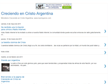 Tablet Screenshot of creciendoencristo-argentina.blogspot.com