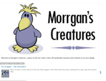 Tablet Screenshot of morrganscreatures.blogspot.com