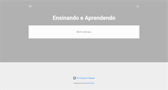 Desktop Screenshot of ensinandoeaprendendoapalavra.blogspot.com