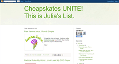 Desktop Screenshot of cheapskatesunite.blogspot.com