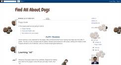 Desktop Screenshot of findallaboutdogs.blogspot.com