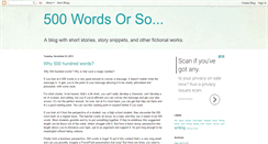 Desktop Screenshot of 500wordsorso.blogspot.com