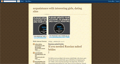Desktop Screenshot of acquaintancewithinterestinggirls.blogspot.com