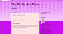 Desktop Screenshot of dilettantesdilemma.blogspot.com