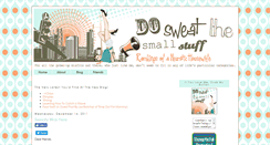 Desktop Screenshot of dosweatthesmallstuffblog.blogspot.com