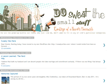 Tablet Screenshot of dosweatthesmallstuffblog.blogspot.com