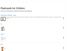 Tablet Screenshot of flashcards-for-children.blogspot.com