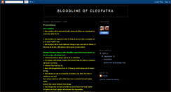 Desktop Screenshot of bloodlineofcleopatra.blogspot.com