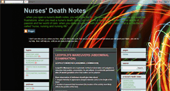 Desktop Screenshot of nursesdeathnotes.blogspot.com