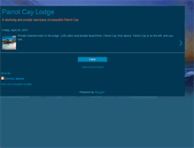 Tablet Screenshot of parrotcaylodge.blogspot.com