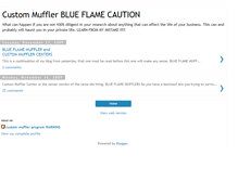 Tablet Screenshot of custommufflerblueflamecaution.blogspot.com