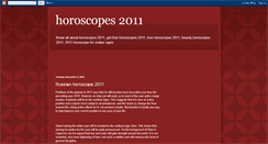 Desktop Screenshot of horoscopes-2011.blogspot.com