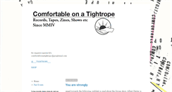 Desktop Screenshot of comfortableonatightrope.blogspot.com