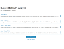 Tablet Screenshot of budgethotelsinmalaysia.blogspot.com