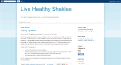 Desktop Screenshot of livehealthyshaklee.blogspot.com