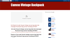 Desktop Screenshot of canvasvintagebackpack.blogspot.com