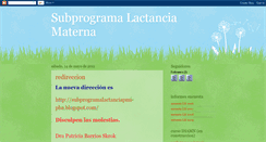 Desktop Screenshot of lactanciapmi.blogspot.com