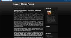 Desktop Screenshot of luxuryhomeprices.blogspot.com