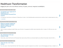 Tablet Screenshot of healthcaretransformation.blogspot.com