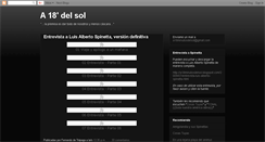 Desktop Screenshot of a18minutosdelsol.blogspot.com