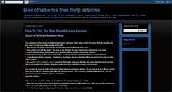 Desktop Screenshot of mesotheliomahelparticles.blogspot.com