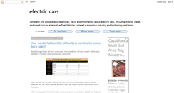 Desktop Screenshot of electric-cars4u.blogspot.com