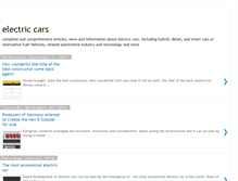 Tablet Screenshot of electric-cars4u.blogspot.com