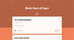 Desktop Screenshot of blank-sheet-of-paper.blogspot.com