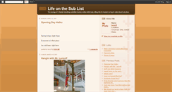 Desktop Screenshot of lifeonthesublist.blogspot.com