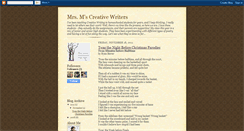 Desktop Screenshot of mrsmscreativewriters.blogspot.com