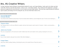 Tablet Screenshot of mrsmscreativewriters.blogspot.com