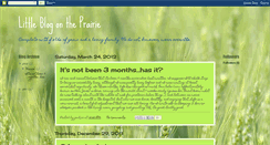 Desktop Screenshot of littleblogontheprairie.blogspot.com