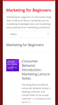 Mobile Screenshot of marketingforbeginner.blogspot.com