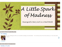 Tablet Screenshot of alittlesparkofmadness.blogspot.com