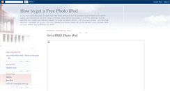 Desktop Screenshot of howtogetafreephotoipod.blogspot.com