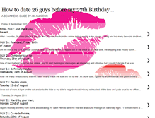 Tablet Screenshot of howtodate26guysbeforemy27thbirthday.blogspot.com