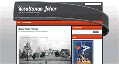 Desktop Screenshot of kesultananjohor.blogspot.com