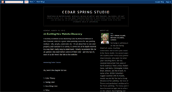 Desktop Screenshot of cedarspringstudio.blogspot.com
