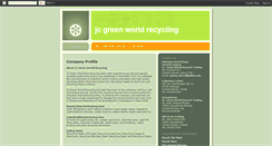 Desktop Screenshot of jc-greenworldrecycle.blogspot.com