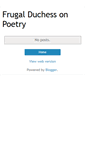 Mobile Screenshot of frugalduchesspoetry.blogspot.com